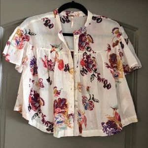 Free people floral button up